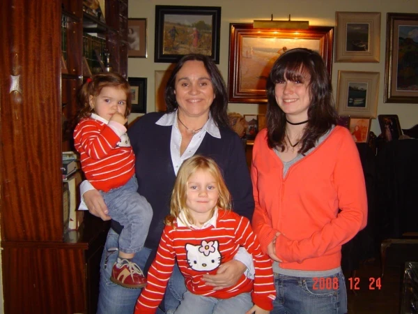 Belén Perales with her three daughters. Credit: Photo courtesy of Belén Perales