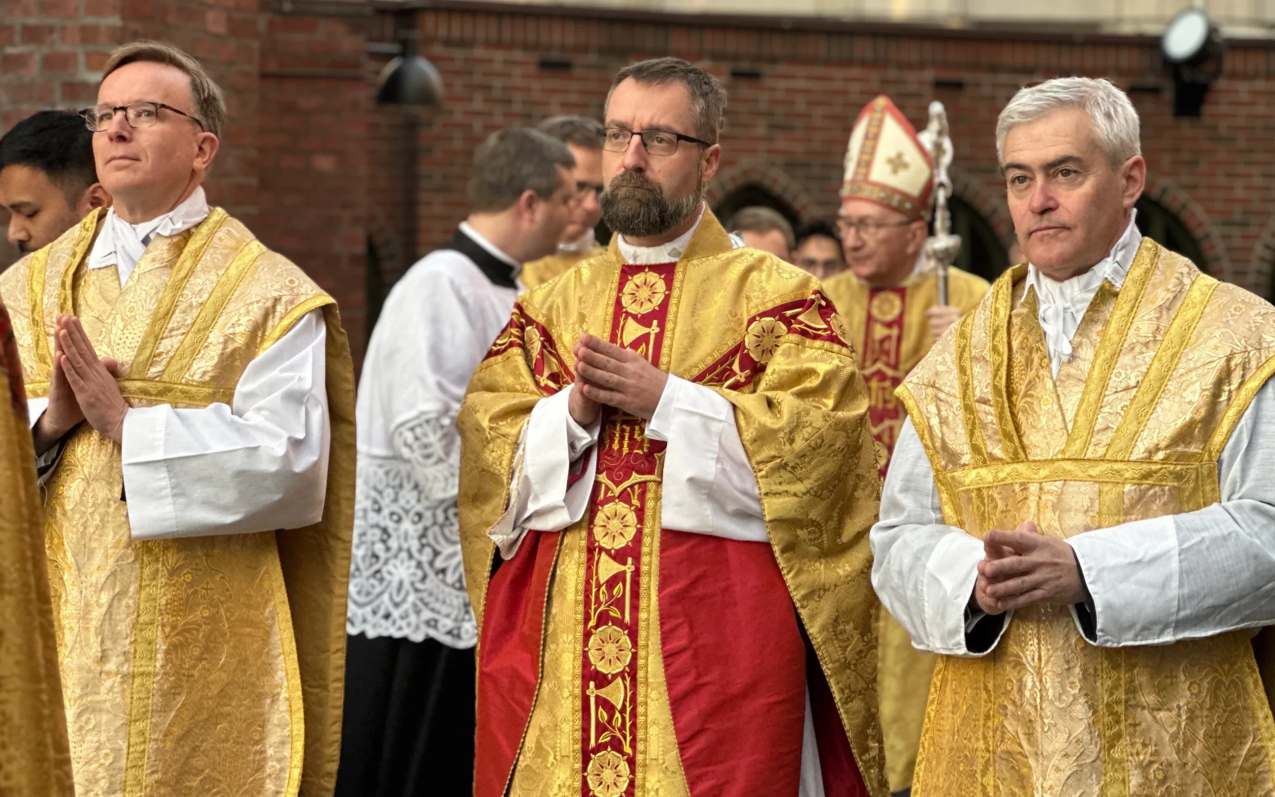 Bishop-designate Frederik Hansen (center) before his episcopal ordination as bishop of Oslo on Saturday, Jan. 18, 2024. Credit: Rudolf Gehrig/EWTN News