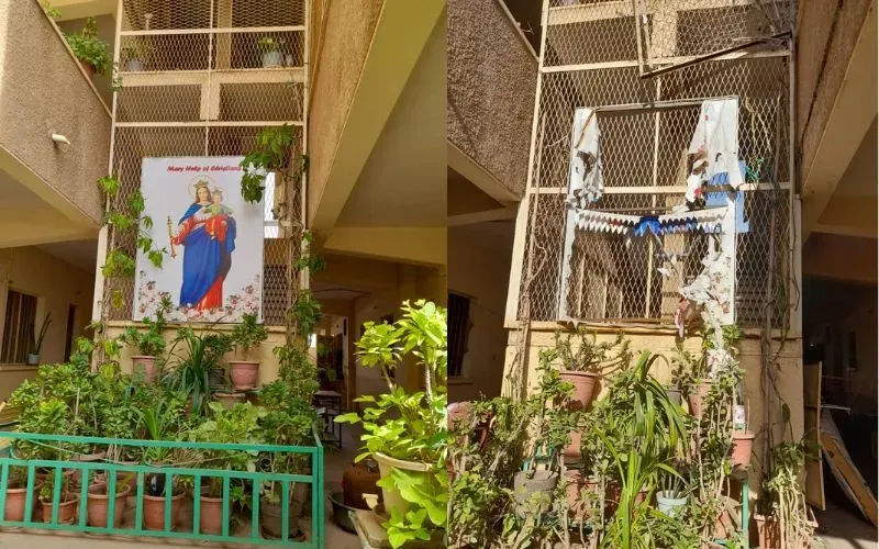 Dar Mariam, the residence of the Salesian Sisters in Sudan, has taken heavy fire in the war, but those who have sought refuge there say they "have grown closer to God." Credit: Father Jacob Thelekkadan