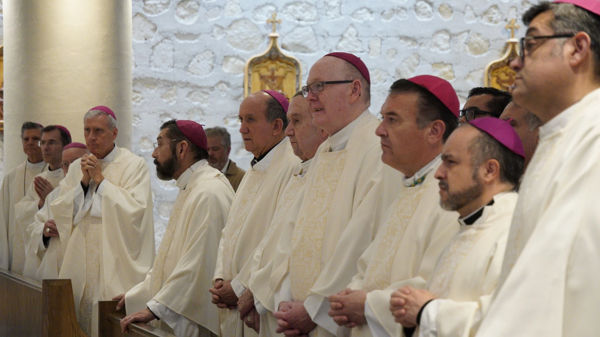 A group of U.S. and Mexican bishops from dioceses along the southern U.S. border participate in the biannual Tex-Mex Border Bishops meeting this week in San Antonio. Credit: Photo courtesy of the Archdiocese of San Antonio