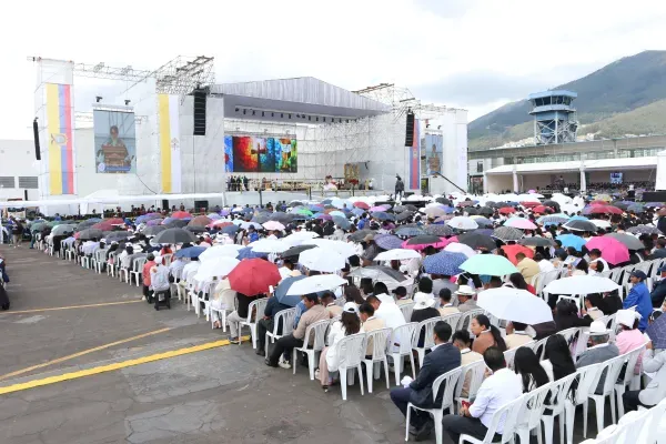 Some 25,000 people attend the opening Mass of the 53rd International Eucharistic Congress in Quito, Ecuador, on Sunday, Sept. 8, 2024. Credit: Eduardo Berdejo/EWTN News