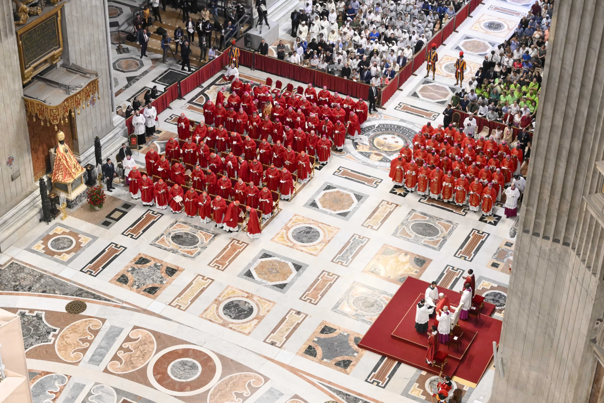 Pope Francis presides over Mass in St. Peter’s Basilica on the solemnity of Sts. Peter and Paul, June 29, 2024. Credit: Vatican Media