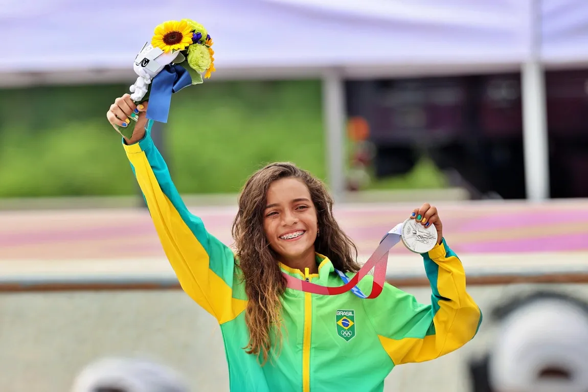 Brazilian skateboarder Rayssa Leal. Credit: Rede do Esporte, CC BY 3.0 BR, via Wikimedia Commons