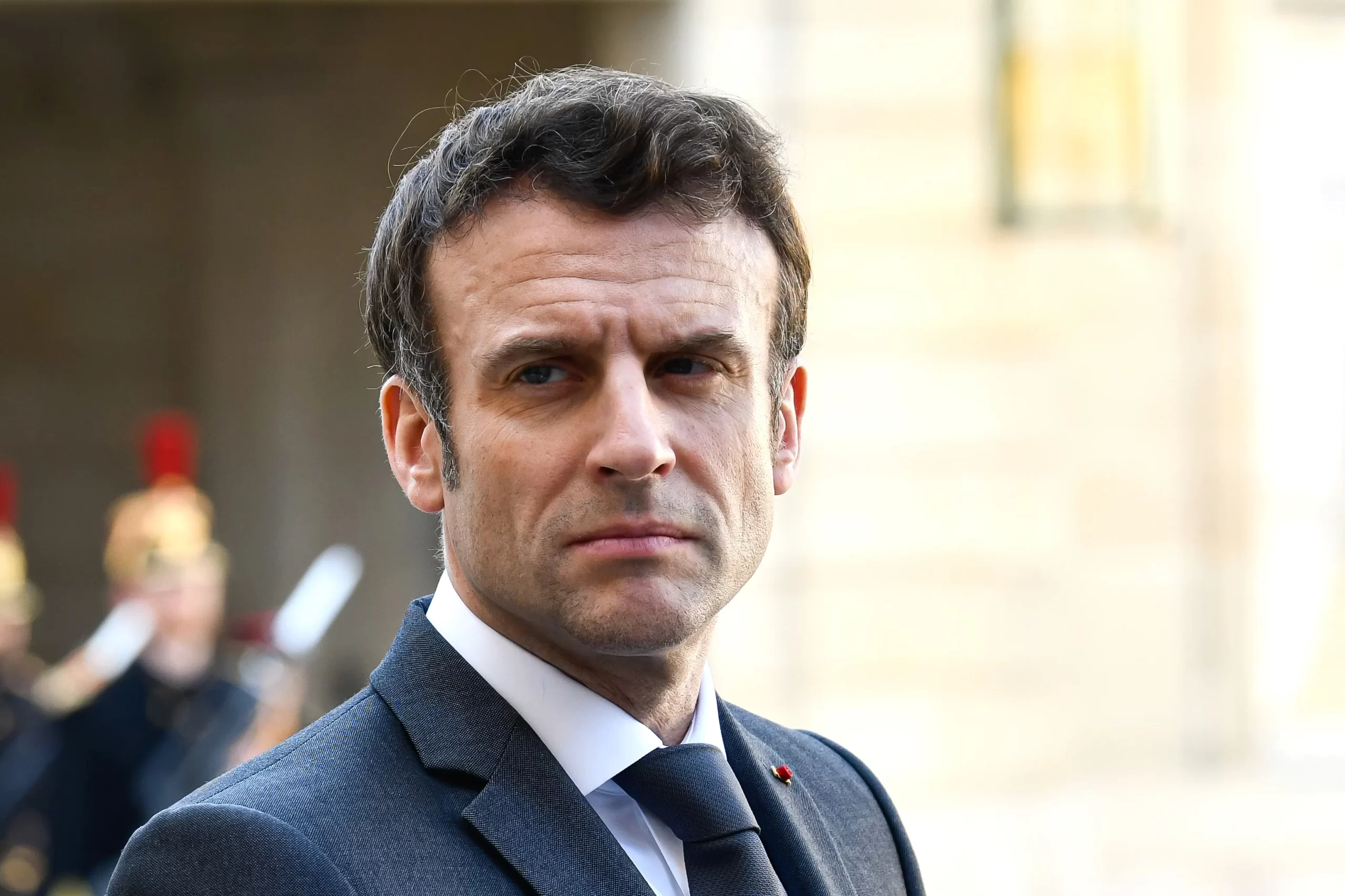 French President Emmanuel Macron during a meeting with Governor of Spain at the Elysee Presidential Palace in Paris, France on March 21, 2022. Credit: Victor Velter|Shutterstock