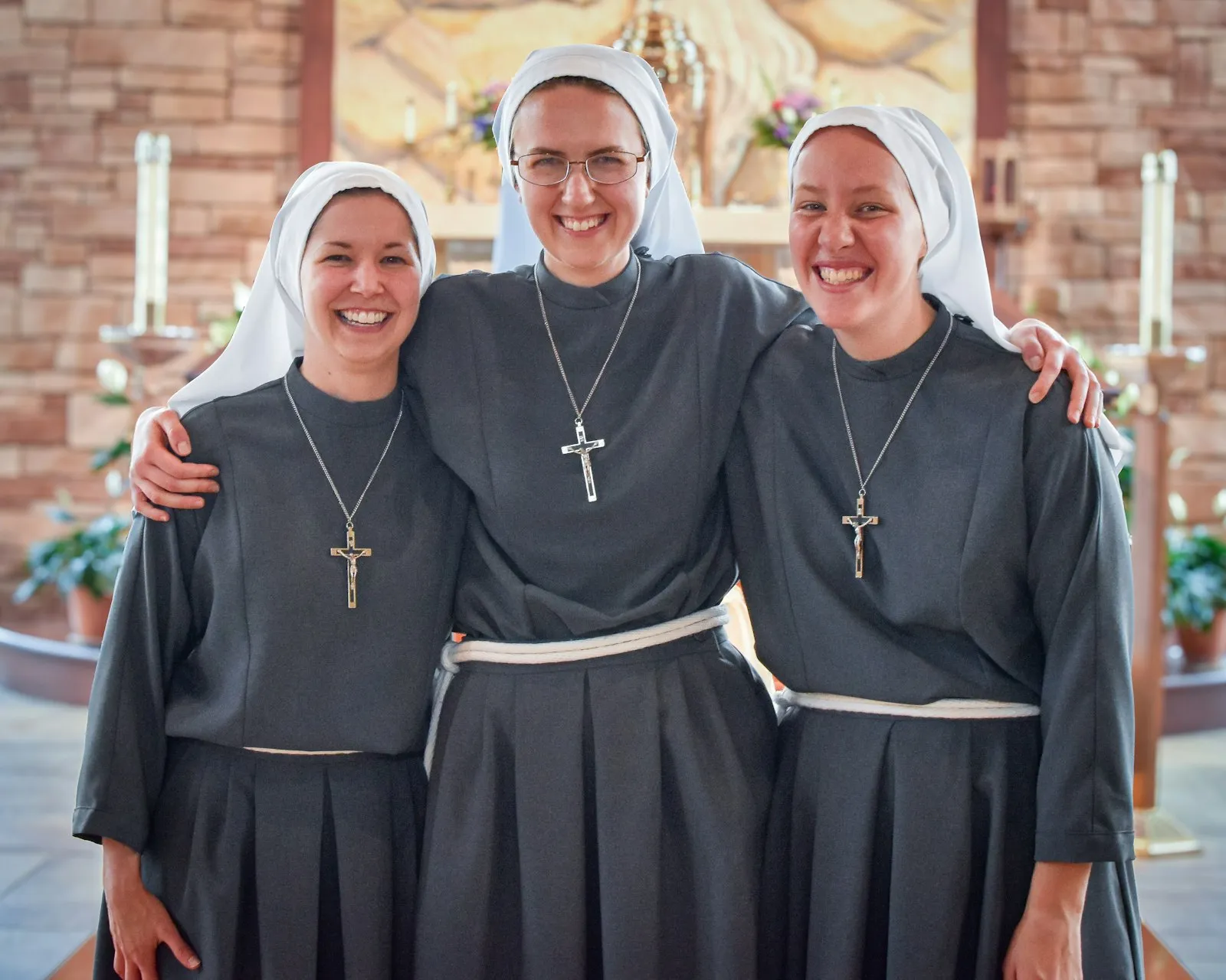 Sister Solana Wegienka, TOR, right, entered the Franciscan Sisters TOR in Toronto, Ohio, in 2021 and made her first profession of vows on June 4, 2024. Credit: Courtesy photo/Detroit Catholic