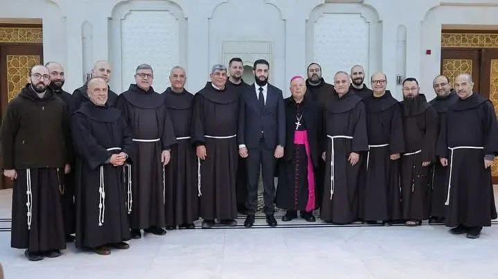 Heads of Churches in Syria and their representatives met with the de facto leader, Ahmad al-Sharaa. Credit: Add Alsama/Facebook