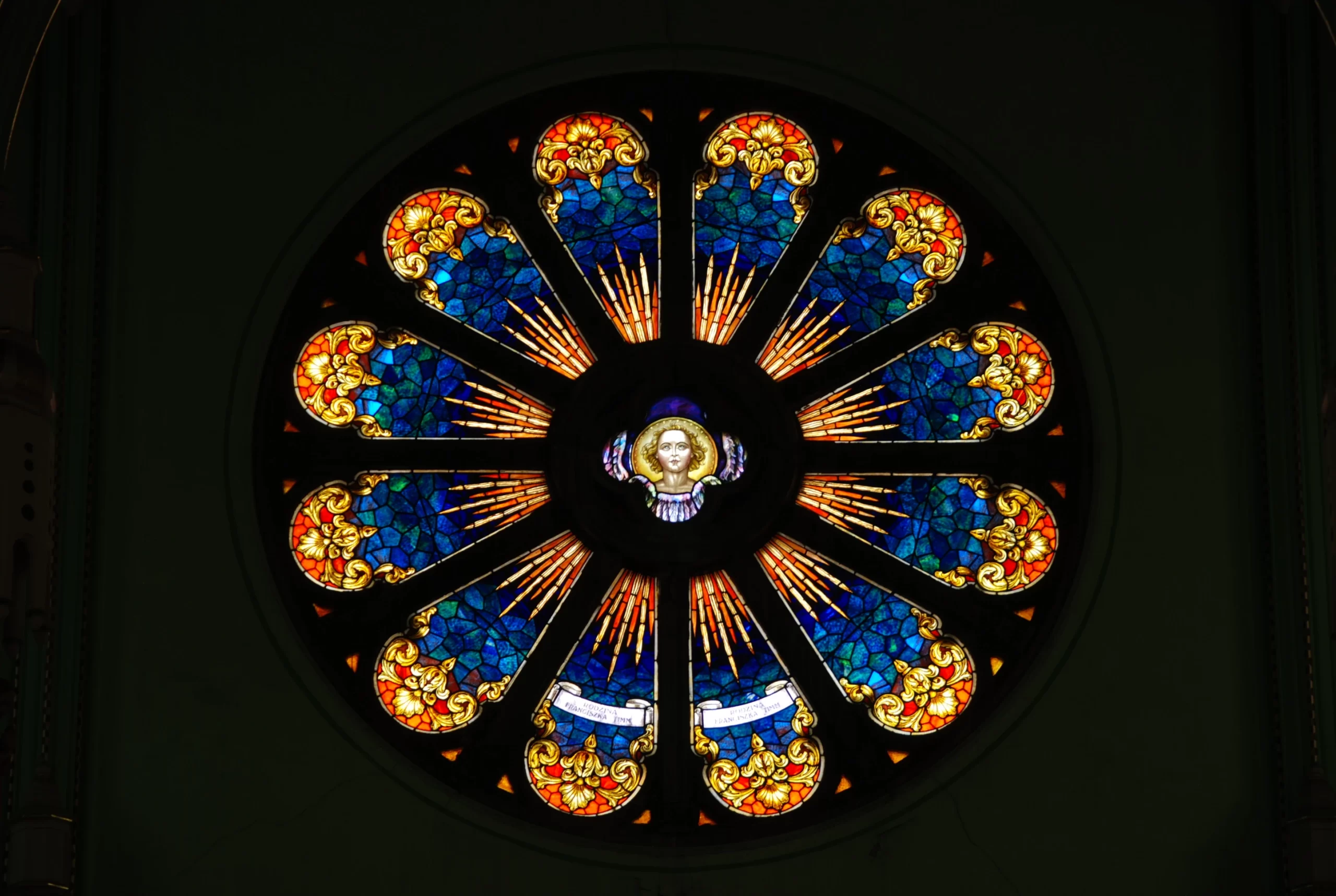 The rose window at St. Stanislaus Kostka Parish in Michigan City, Indiana. Credit: St. Stanislaus Kostka Parish