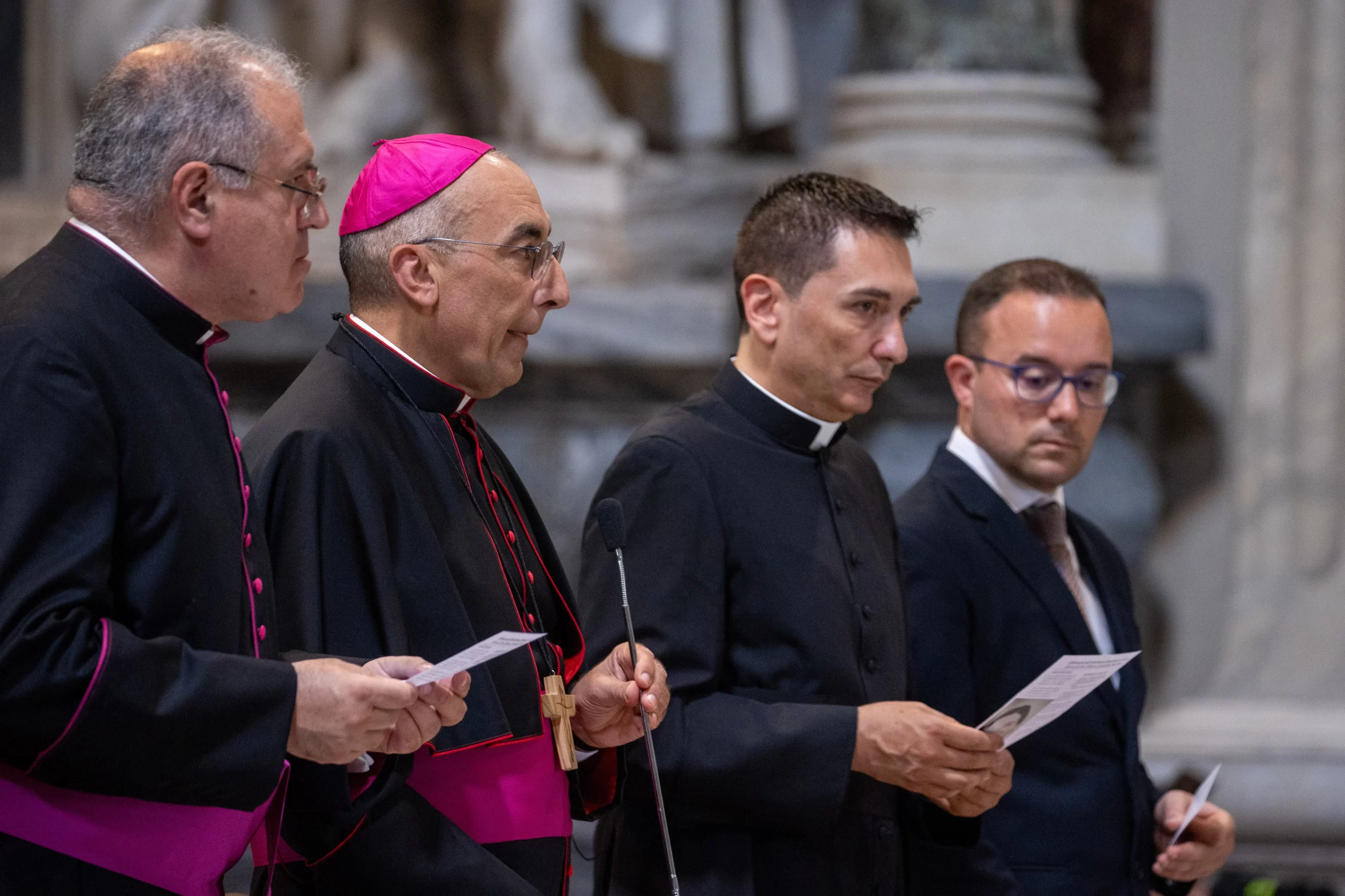 Rome Bishop Bishop Baldassare Reina presides at the closing of the diocesan phase of the investigation into the life and virtues of Chiara Corbella Petrillo in Rome on June 21, 2024, in Rome. Credit: Daniel Ibanez/CNA