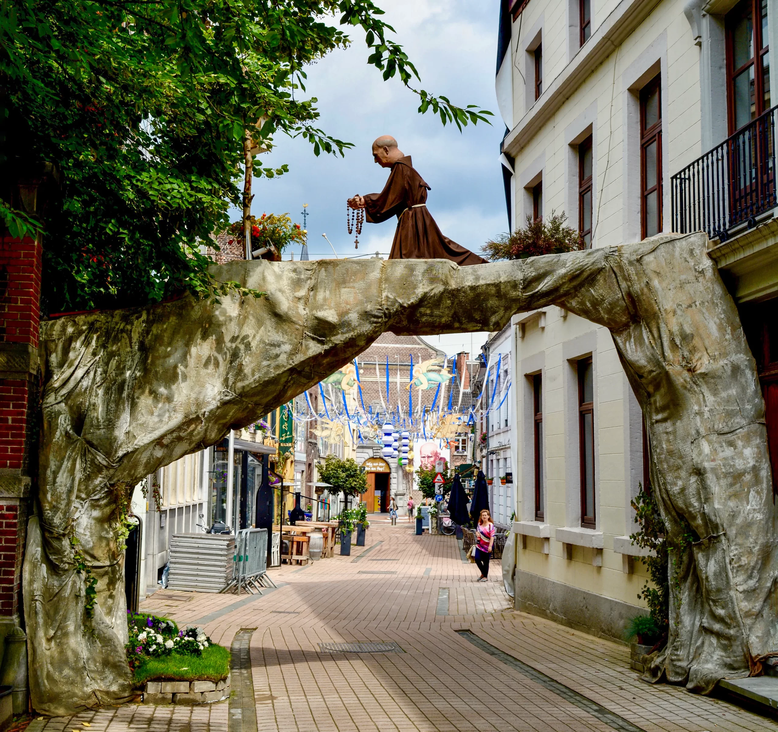 Hasselt street decorated for Virga Jesse, Belgium, August 2017. Credit: Virgajessecomité Hasselt