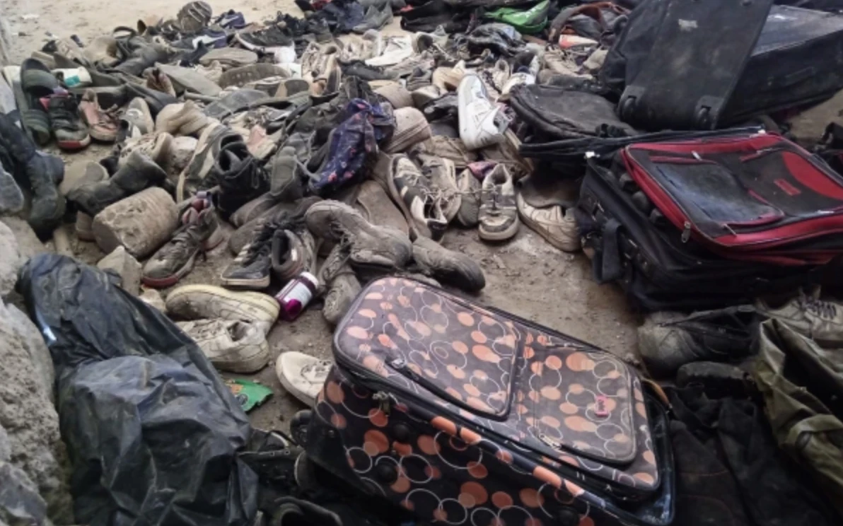 Belongings of those who were held in the camp. Credit: Courtesy of Guerreros Buscadores de Jalisco