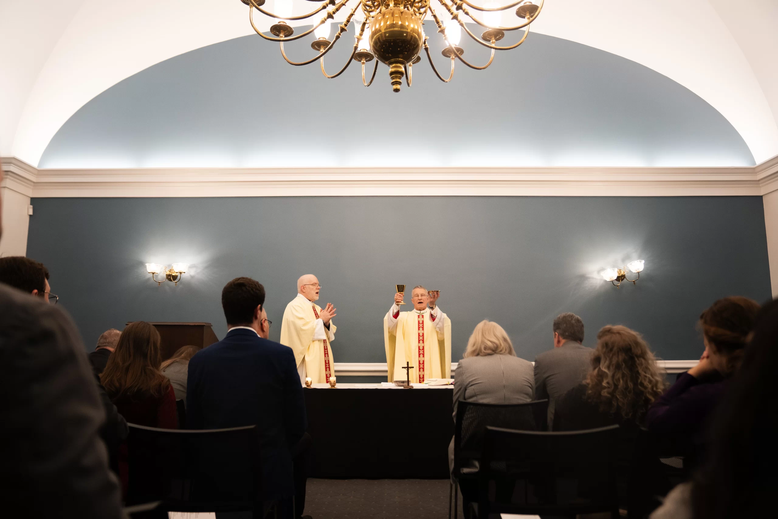 Archbishop Timothy Broglio, president of the U.S. bishops’ conference and head of the Archdiocese for the Military Services, USA, celebrates Mass at the U.S. Capitol on Dec. 12, 2024, the feast of Our Lady of Guadalupe. Credit: Migi Fabara/CNA