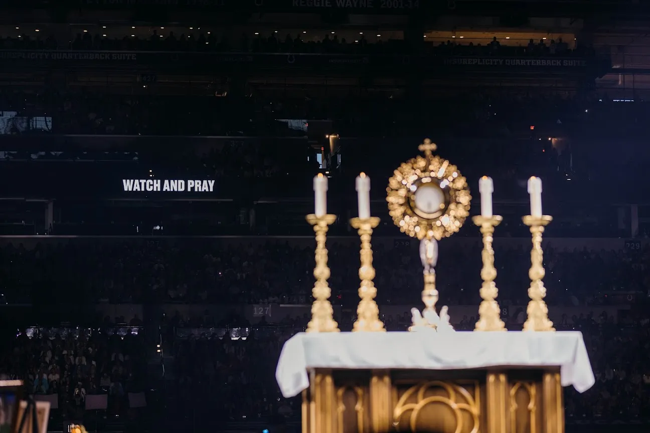 The Blessed Sacrament at the National Eucharistic Congress in Indianapolis, July 18, 2024. Credit: Meagan Martin in partnership with the National Eucharistic Congress