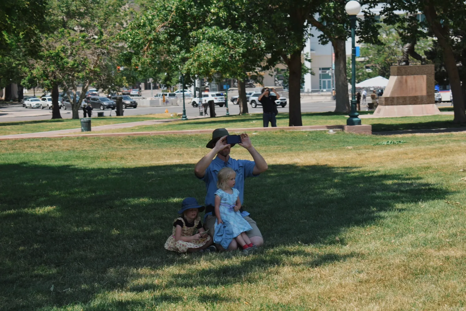 Onlookers quietly watch the Eucharistic procession in downtown Denver on June 9, 2024. Credit: Kate Quiñones/CNA