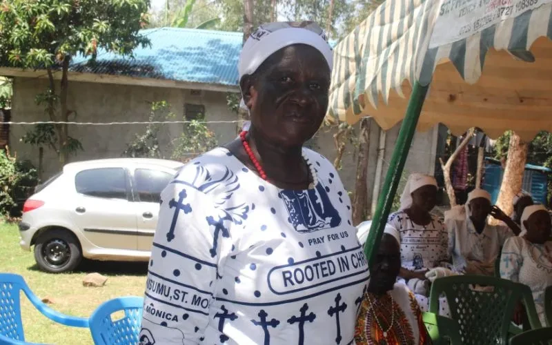 Roselyne Auma, chairperson of St. Monica Widows Group in Kenya. Credit: Agnes Aineah/ACI Africa