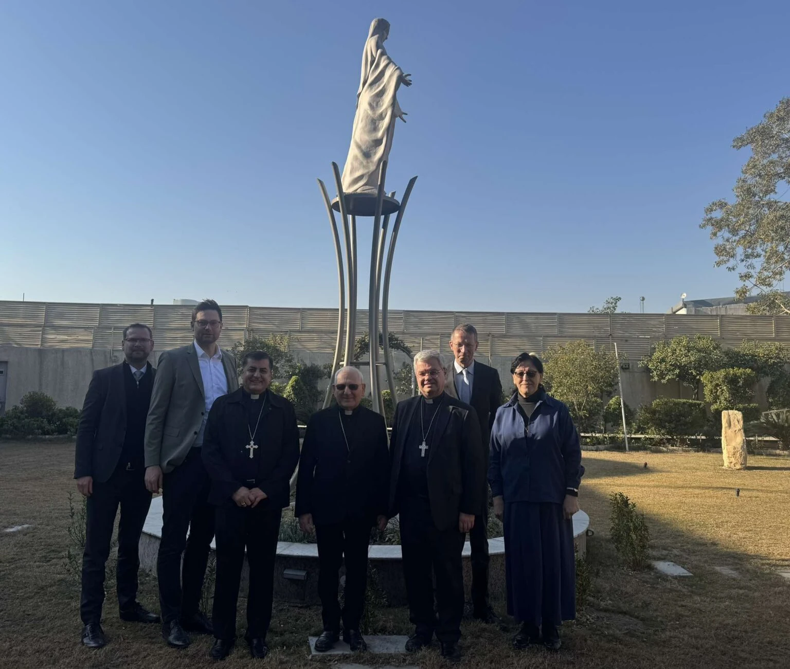 The German delegation meeting with Chaldean Patriarch Louis Sako in Baghdad,. Credit: Chaldean Patriarchate