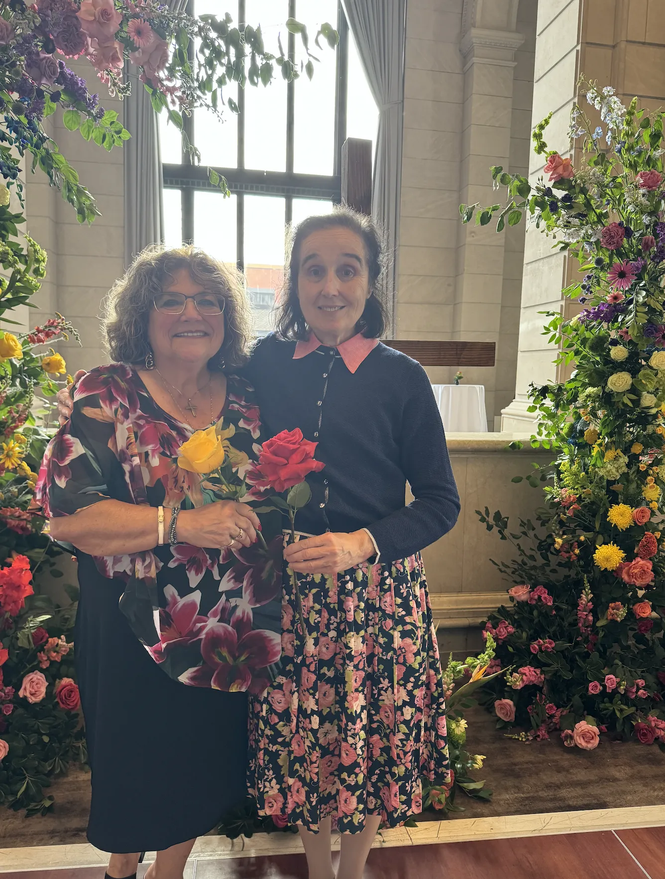 Cheryl Calire and Gianna Emanuela Molla at a luncheon held by David and Cheryl Calire, founders and residents of the Mother Teresa Home, celebrating Molla's visit to Buffalo and Calire's upcoming retirement in December 2024. Credit: Photo courtesy of Cheryl Calire