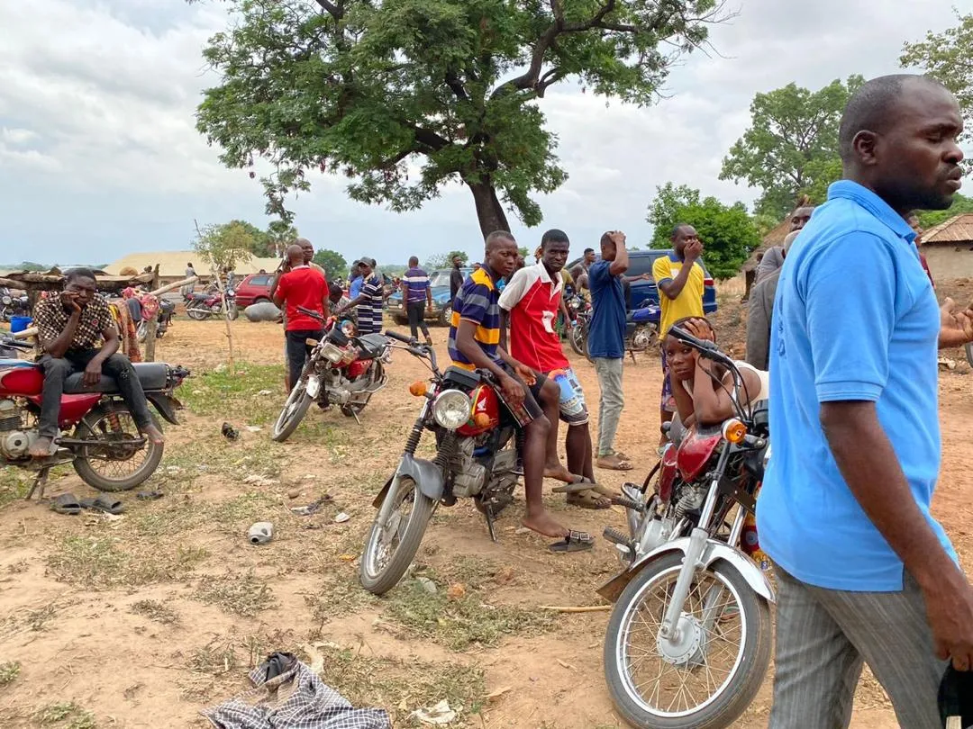 Residents of Ngbam, Benue state, Nigeria, on April 8, 2023, the day after gunmen killed at least 43 people and injured another 40. Credit: Justice, Development, and Peace Commission