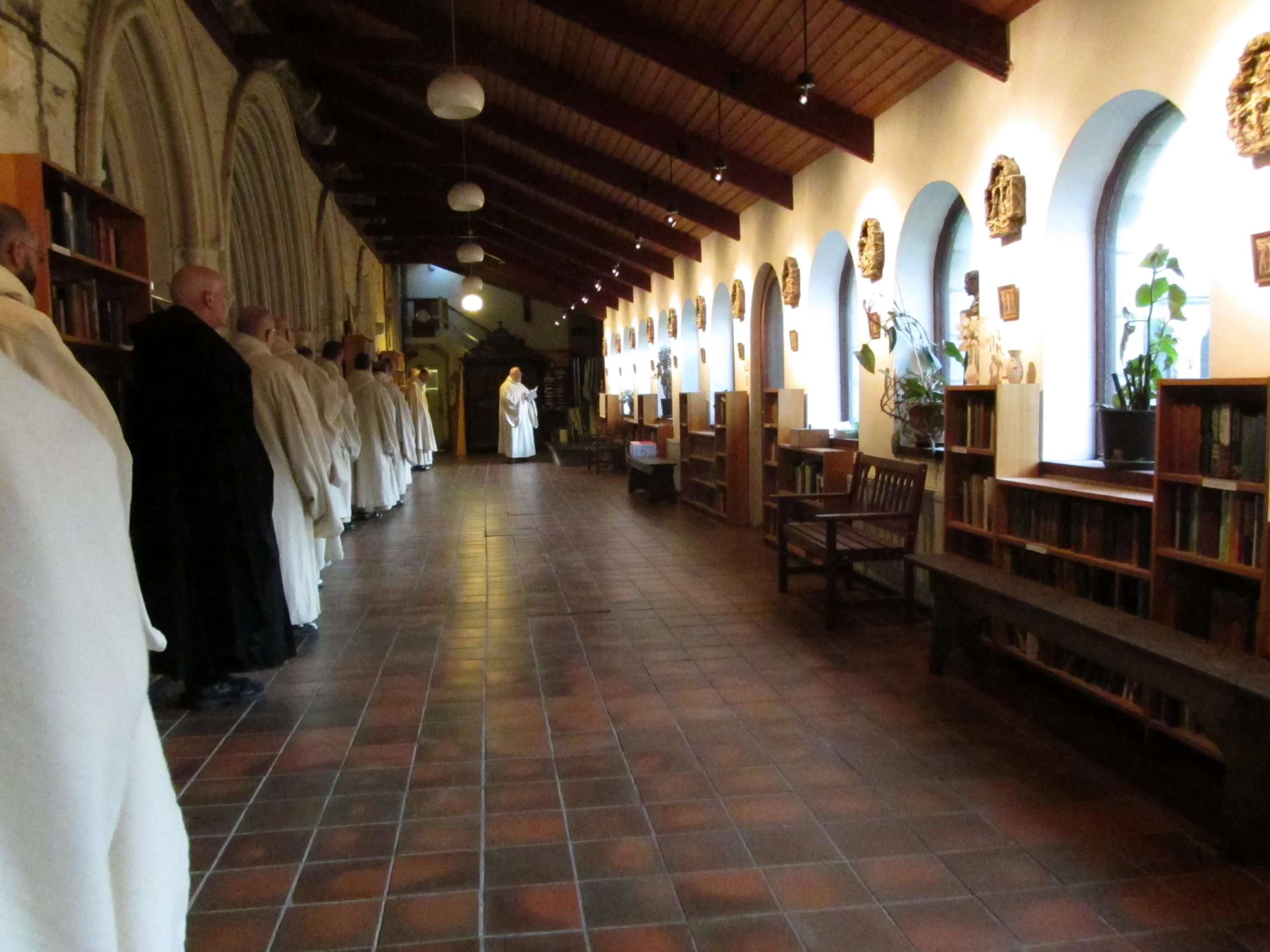 Pluscarden Abbey's community of monks in the monastery. Credit: Giles Conacher OSB/Pluscarden Abbey