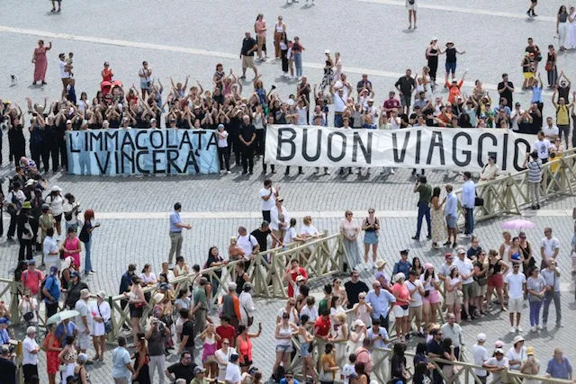 At the end of the Sunday Angelus on Sept. 1, 2024, Pope Francis  asked for prayers for his apostolic journey to Indonesia, Papua New Guinea, East Timor, and Singapore Sept. 2-13, which will be the longest international trip of his pontificate. Credit: Vatican Media