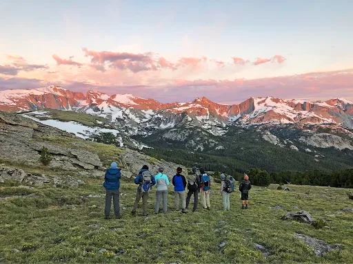 Students of Wyoming Catholic College go on a three-week backpacking trip to “detox” after turning in their phones for the semester. Credit: Photo courtesy of Wyoming Catholic College