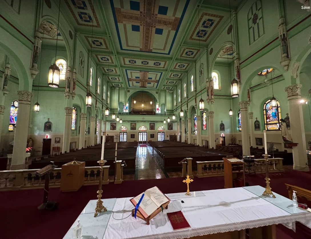 The nave and transept are visible from the altar at St. Stanislaus Kostka Parish in Michigan City, Indiana. Credit: St. Stanislaus Kostka Parish