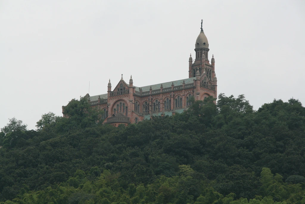 National Shrine and Minor Basilica of Our Lady of Sheshan, also known as Basilica of Mary, Help of Christians, in Shanghai, China. lobia, Wikimedia.