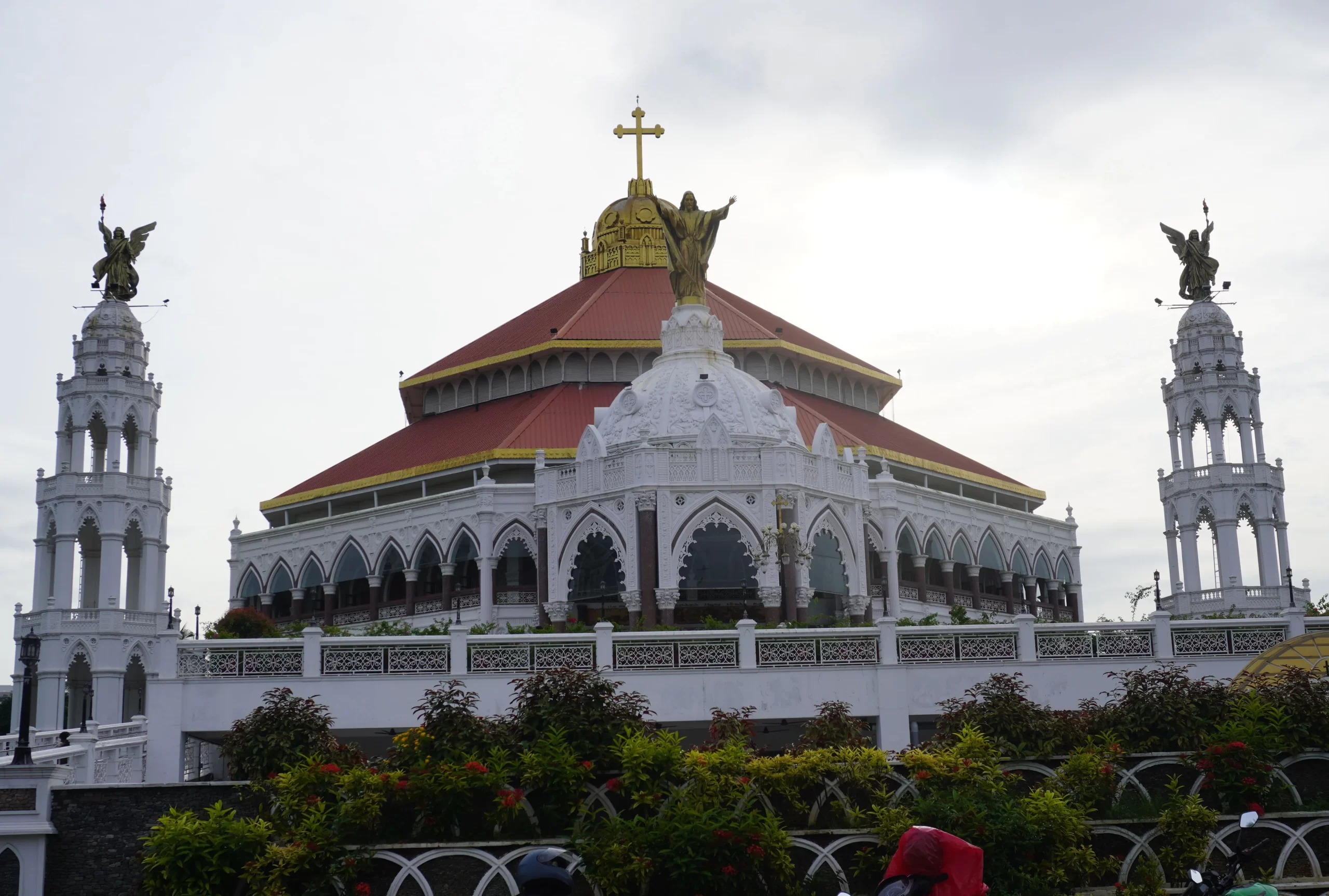 St. George Forane (Deanery) Church, in Edappally, India, July 13, 2024, during overcast monsoon season. Credit: Anto Akkara