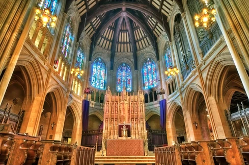 The sanctuary of St. Dominic Parish in San Francisco. Credit: St. Dominic Parish/Alex Mizuno