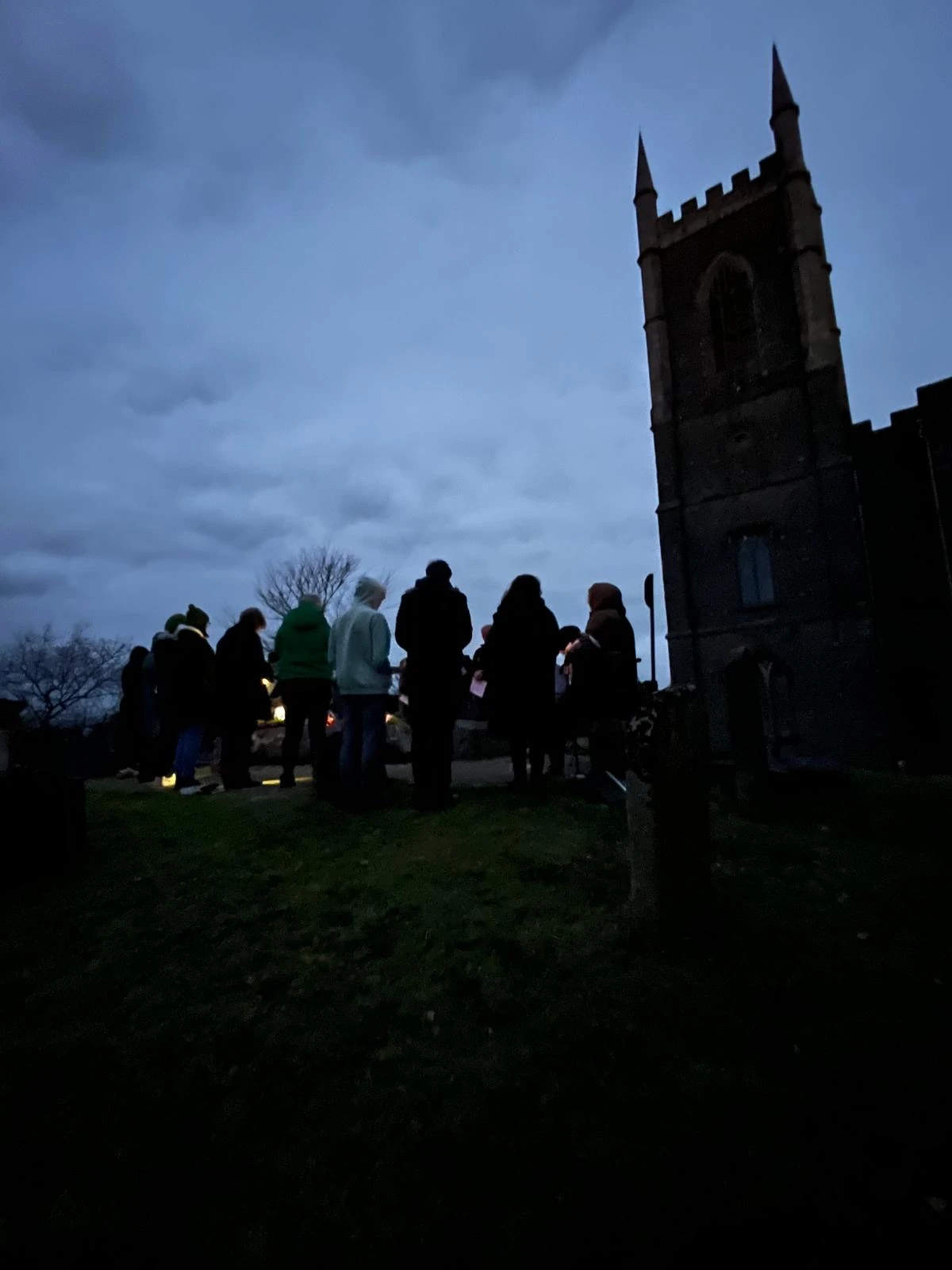 For the third year in a row,  a group of Christians gathered at dawn on March 17, 2025, around St. Patrick's grave in Downpatrick, County Down, in Ireland to pray the Our Father 100 times for peace and unity. Credit: Siobhán Brennan